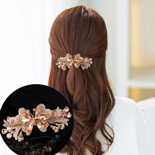 Kẹp tóc đính đá hoa cao cấp