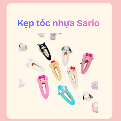 Kẹp tóc nhựa Sanrio – Phụ kiện tóc dễ thương cho phong cách trẻ trung