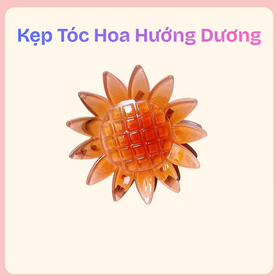 Kẹp tóc hoa hướng dương – phụ kiện tóc nữ tươi tắn, nổi bật - Ảnh 2