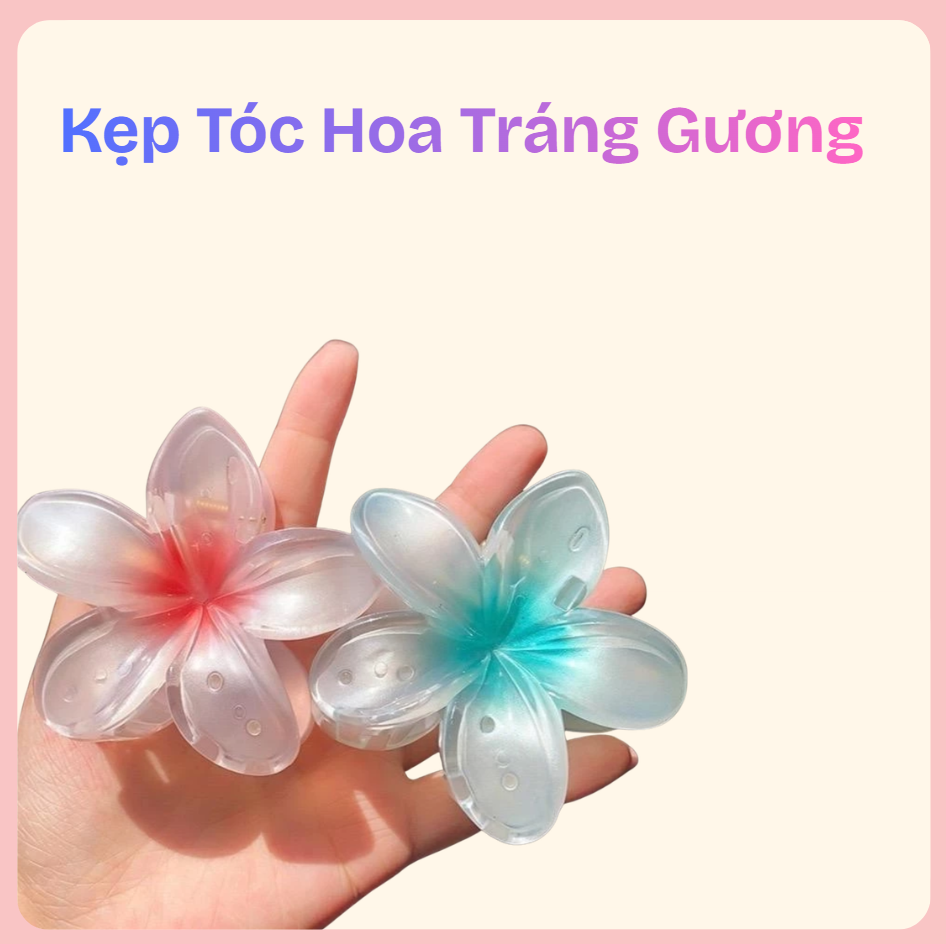 Kẹp tóc hoa tráng gương – phụ kiện tóc nữ sang trọng, bắt mắt