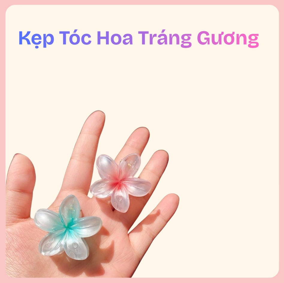 Kẹp tóc hoa tráng gương – phụ kiện tóc nữ sang trọng, bắt mắt - Ảnh 4