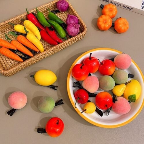 Kẹp tóc trái cây dễ thương cho nữ